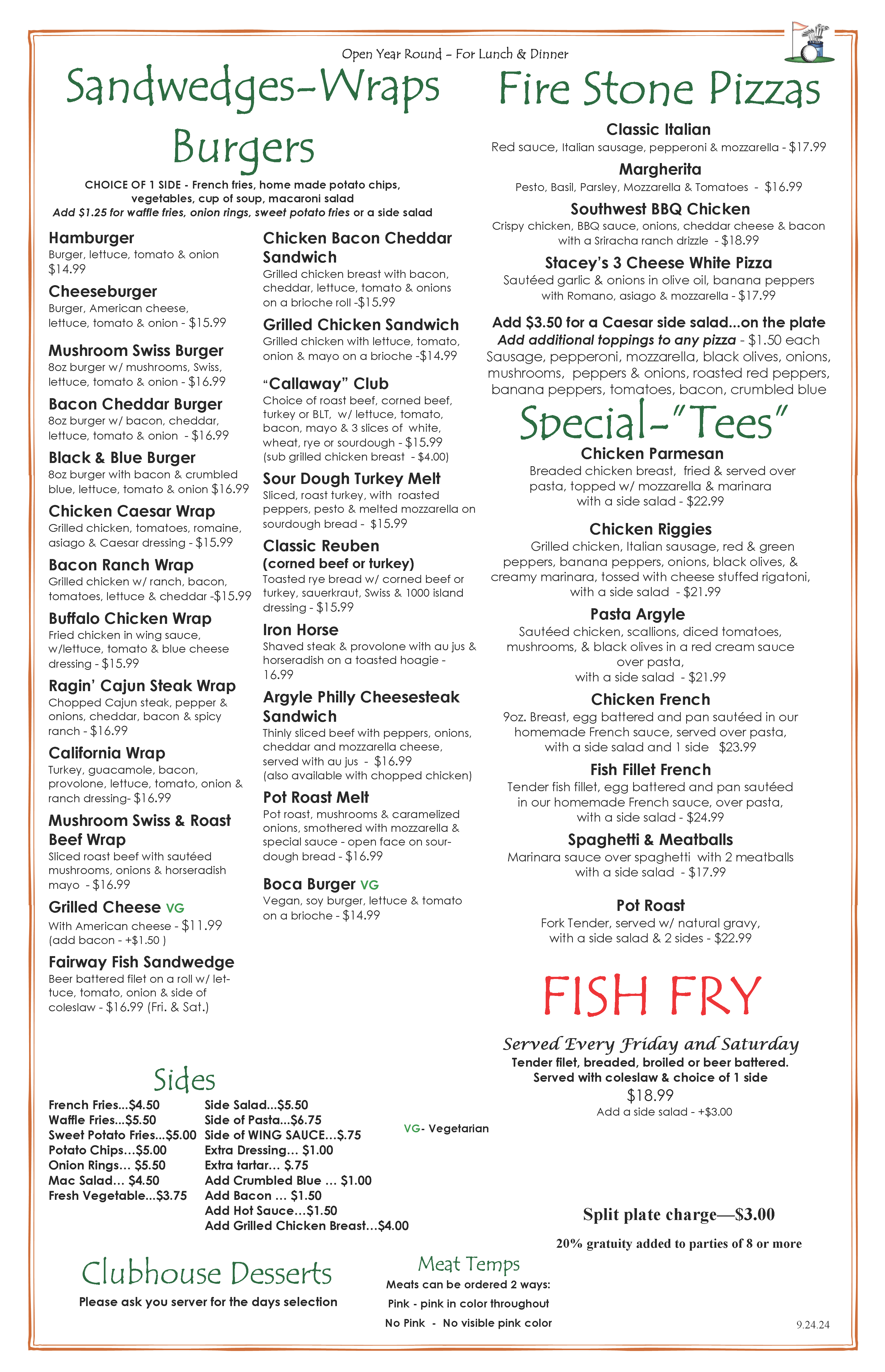 Menu page 2 - click for pdf